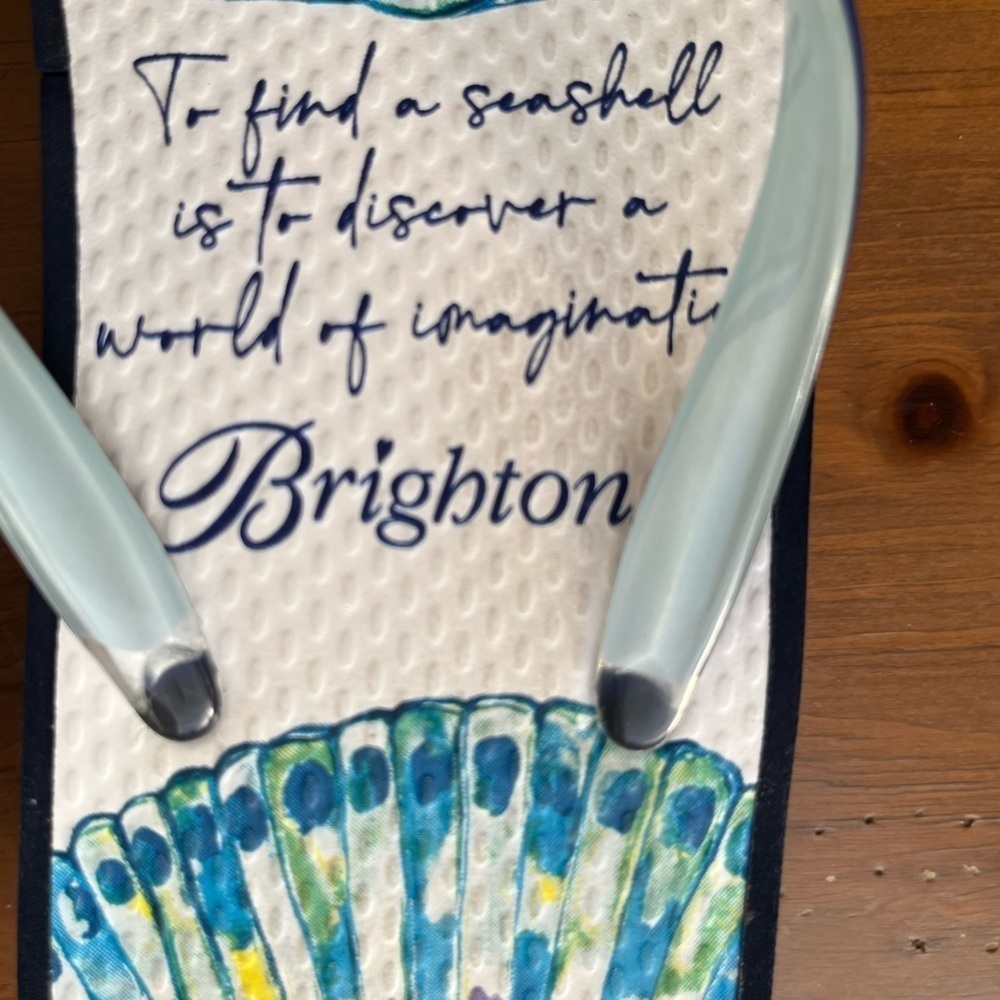 Brighton Women’s CALYPSO SHELL Sand Flip Flops
STYLE SAND NVY2 Navy Blue White 7 - Picture 12 of 15